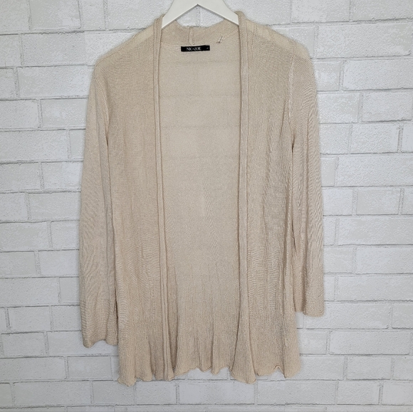 NIC+ZOE Sweaters - NIC+ZOE Beige Open Front Cardigan